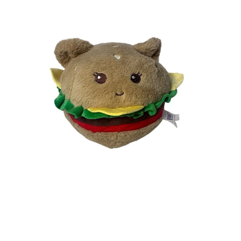 BMI Merchandise Cheeseburger Burger Stuffed Plush Pillow Cat 7" Toy